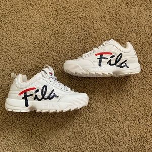 FILA WOMENS DISRUPTOR II PREMIUM SNEAKER - WHITE
